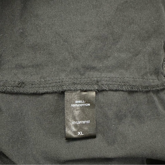 Pomander Place Black Poly Dress SZ XLarge Relaxed Fit Side Pockets Casual GUC - Picture 7 of 10